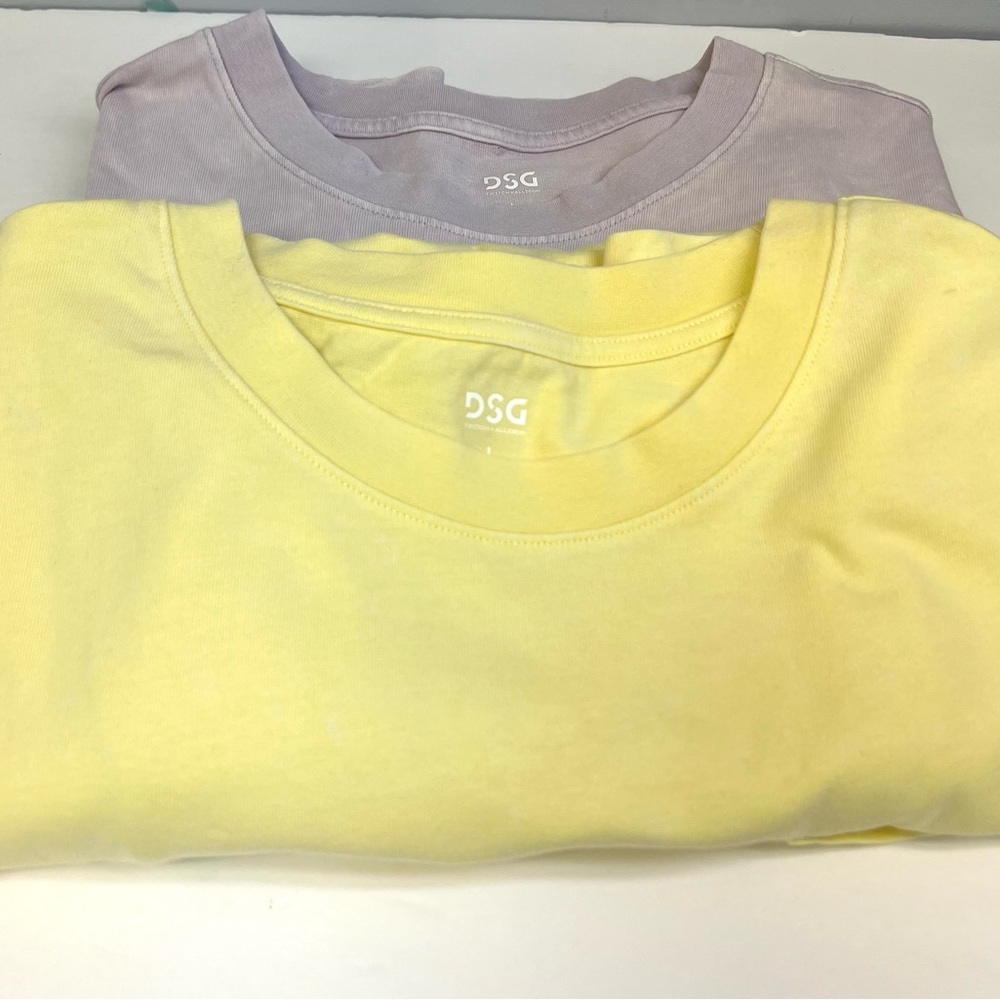 DSG- Set of 2-Lavender Glow and Sunny Yellow- Short‎ Sleeve, Pocket- Large